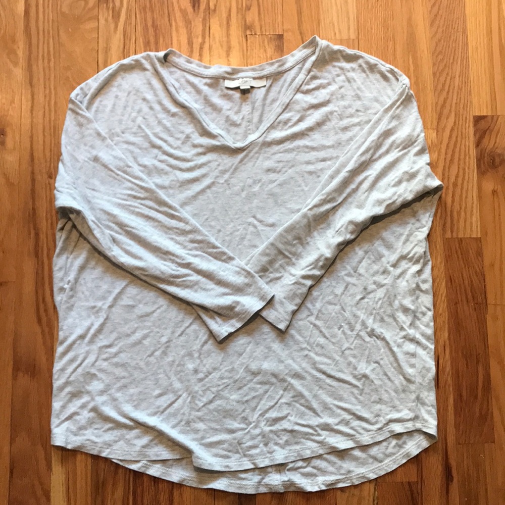 LOFT-3/4 Sleeve V-Neck-Size:L